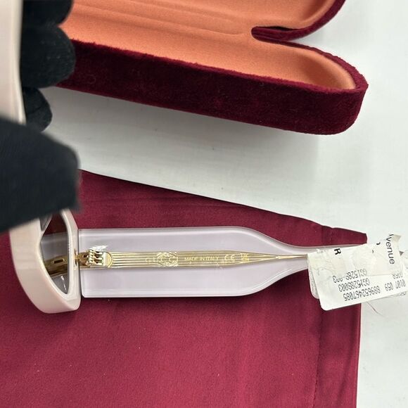 Women's Gucci 53 mm rectangular  sunglasses made in Italy - Picture 5 of 8